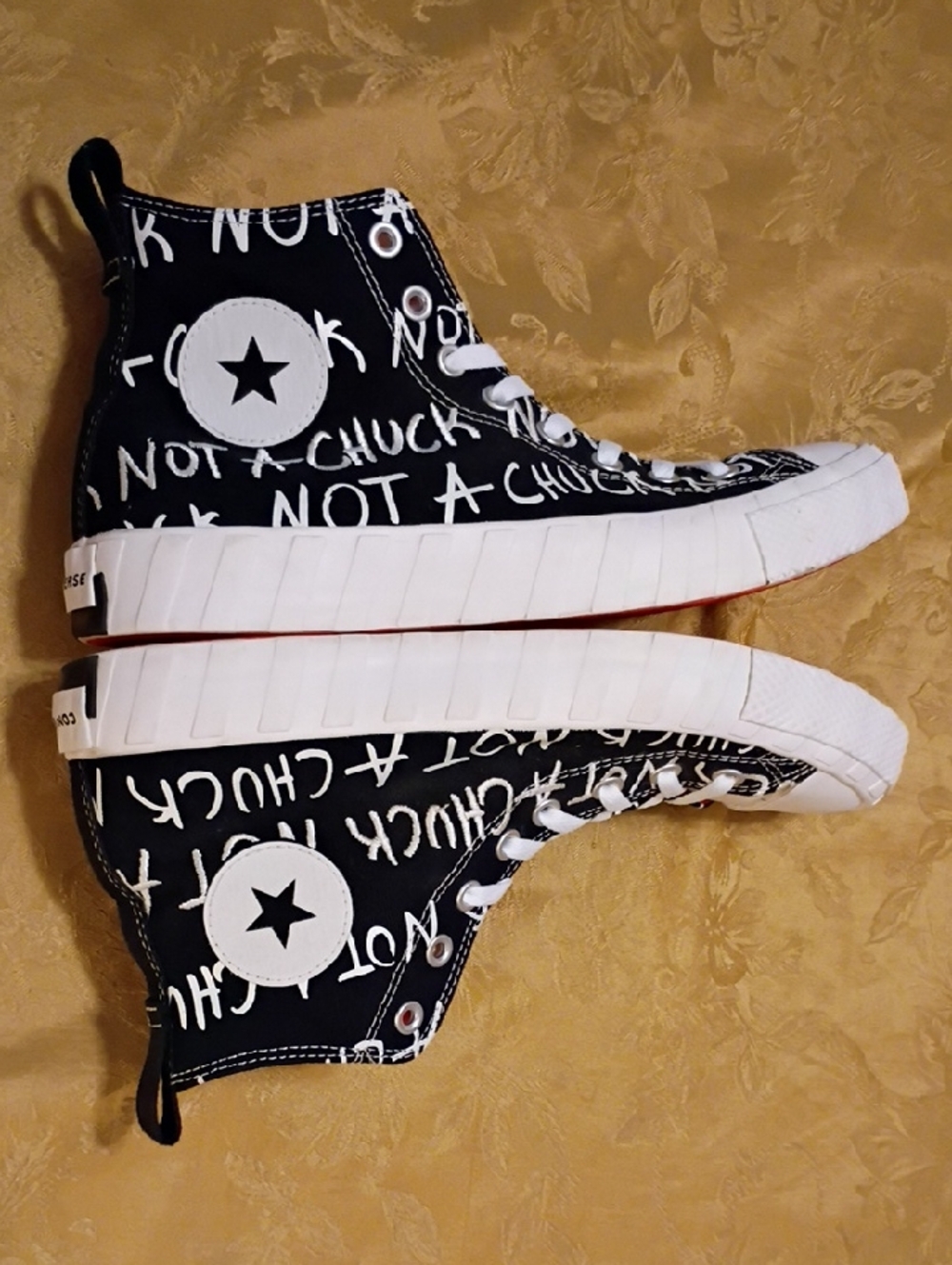 CONVERSE All Star Black High-Top Graffiti Embroidery Men's 10.0 Women's 12.0 - Picture 10 of 13